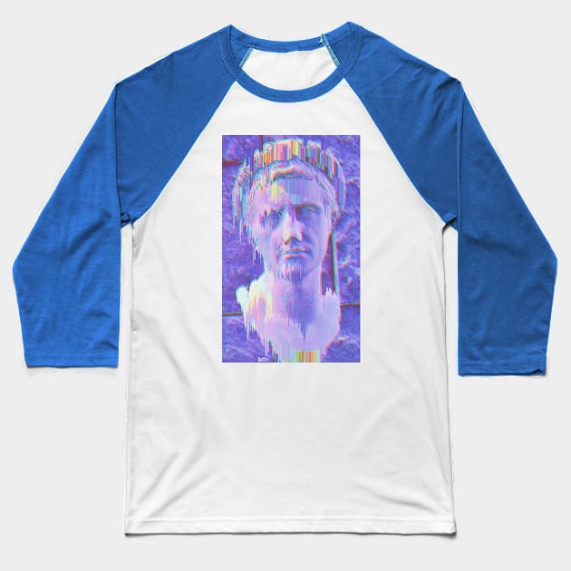 Vaporwave greek holographic statue Baseball T-Shirt by isarol